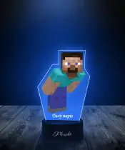 Lampka LED Plexido z Nadrukiem Gra Minecraft Steve - 2