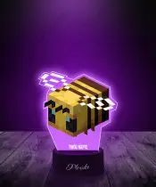 Lampka LED Plexido z Nadrukiem Gra Minecraft Pszczoła