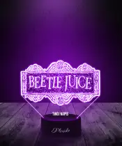 Lampka LED 3D Plexido Film Beetlejuice Napis - 2