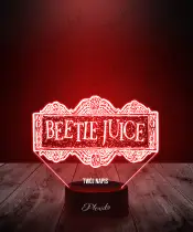 Lampka LED 3D Plexido Film Beetlejuice Napis