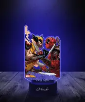 Lampka LED 3D Plexido z Nadrukiem Deadpool Wolverine Marvel - 1