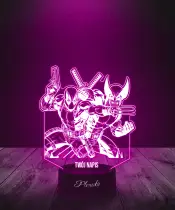 Lampka LED 3D Plexido Deadpool Wolverine Marvel