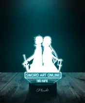 Lampka LED 3D Plexido Anime Kirito Asuna Sword Art Online - 2