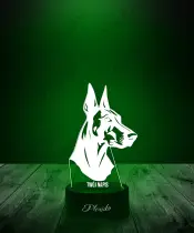 Lampka LED 3D Plexido Pies Doberman