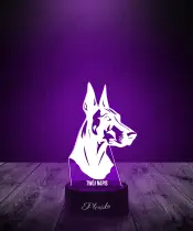 Lampka LED 3D Plexido Pies Doberman - 2
