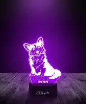 Lampka LED 3D Plexido Pies Corgi - 2