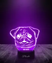 Lampka LED 3D Plexido Pies Buldog - 1