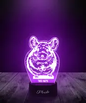 Lampka LED 3D Plexido Gryzoń Szynszyl - 2