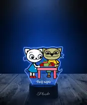Lampka LED 3D Plexido z Nadrukiem Bajka Kicia Kocia - 1