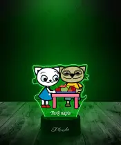 Lampka LED 3D Plexido z Nadrukiem Bajka Kicia Kocia - 3