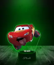 Lampka LED 3D Plexido z Nadrukiem Bajka Auta McQueen Zygzak