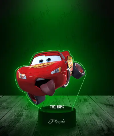 Lampka LED 3D Plexido z Nadrukiem Bajka Auta McQueen Zygzak