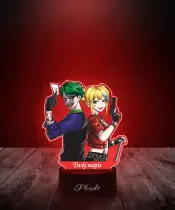 Lampka LED 3D Plexido z Nadrukiem UV Suicide Squad Isekai Joker i Harley