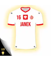 Personalizowana Lampka Nocna Led Piłka Nożna Reprezentacja Polski Plexido