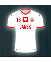 Personalizowana Lampka Nocna Led Piłka Nożna Reprezentacja Polski Plexido