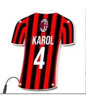 Personalizowana Lampka Nocna Led Piłka Nożna Klub AC Milan Plexido