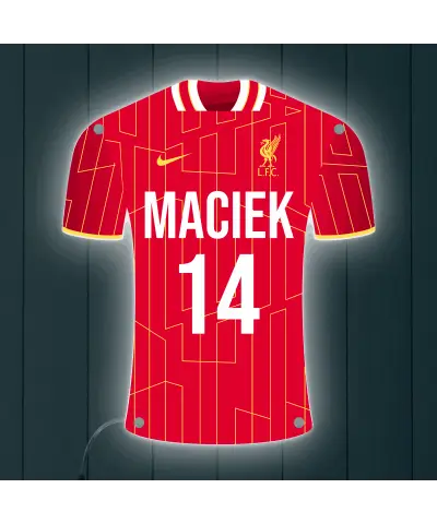 Personalizowana Lampka Nocna Led Piłka Nożna Klub Liverpool Plexido