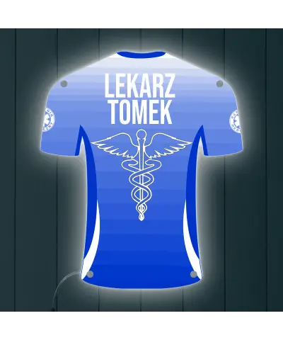 Personalizowana Lampka Nocna Led Lekarz Plexido