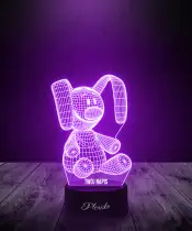 copy of Lampka LED 3D Plexido Królik Kwiatek - 2