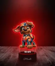 Lampka LED 3D Plexido z Nadrukiem Bajka Psi Patrol Zuma - 3