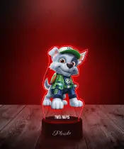 Lampka LED 3D Plexido z Nadrukiem Bajka Psi Patrol Rocky - 3