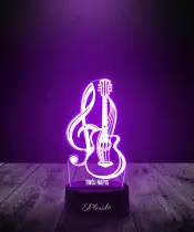 Lampka LED 3D Plexido Gitara Klucz Wiolinowy - 1