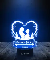 Lampka LED 3D Plexido Prezent Na Ślub Nowożeńcy - 1