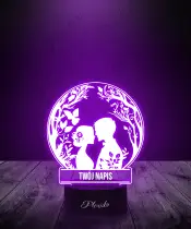 Lampka LED 3D Plexido Pamiątka Ślubna Para Młoda - 3