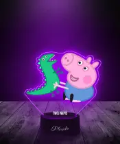 Lampka LED 3D Plexido z Nadrukiem Bajka Świnka Peppa George - 2