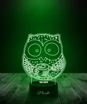 Lampka LED 3D Plexido Sowa z Kawą - 2