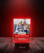 Lampka LED 3D Plexido z Nadrukiem Dla Rodziców Podziękowanie - 3
