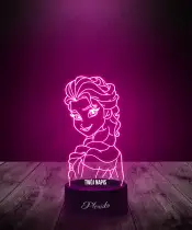 Lampka LED 3D Plexido Bajka Kraina Lodu Elsa - 1