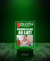 Lampka LED 3D Plexido z Nadrukiem 40 Urodziny dla Kobiety - 2