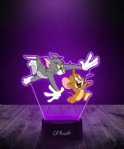 Lampka LED 3D Plexido z Nadrukiem Tom i Jerry - 3