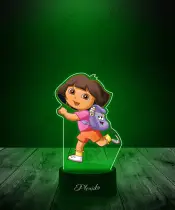 Lampka LED 3D Plexido z Nadrukiem Bajka Dora Poznaje Świat - 1