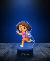 Lampka LED 3D Plexido z Nadrukiem Bajka Dora Poznaje Świat - 2