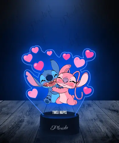 Stitch und Angel Lovers 3D-LED-Lampe - 1