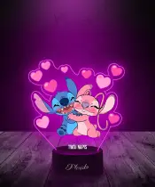 Stitch und Angel Lovers 3D-LED-Lampe - 2