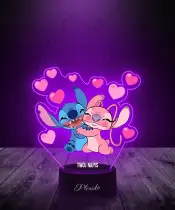 Stitch und Angel Lovers 3D-LED-Lampe - 3