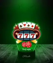 Lampka LED 3D Plexido z Nadrukiem Casino Duża Wygra - 3