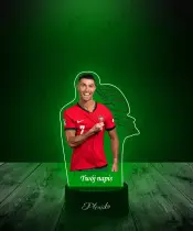 Lampka LED 3D Plexido z Nadrukiem Piłkarz Cristiano Ronaldo - 3