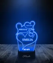 Lampka LED 3D Plexido Pamiątka Ślubna - 2