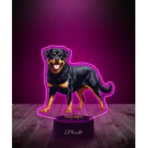 Lampka LED 3D Plexido z Nadrukiem Pies Rottweiler - 2