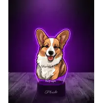 Lampka LED 3D Plexido z Nadrukiem Pies Corgi - 2