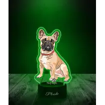 Lampka LED 3D Plexido z Nadrukiem Pies Buldog Francuski - 2