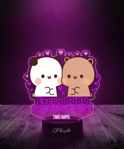 Lampka LED 3D Plexido z Nadrukiem Bajka Bubu i Dudu - 1