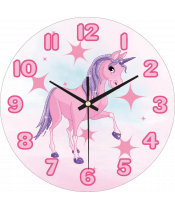 zegar_ścienny_dla_dzieci_plexido_jednorożec_kucyk