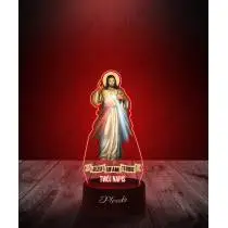 Lampka LED 3D Plexido z Nadrukiem Religijna Jezu Ufam Tobie - 3