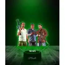 Lampka LED 3D Plexido z Nadrukiem Gra GTA V Postacie - 2