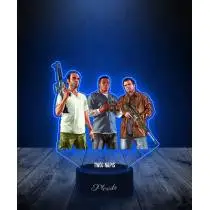 Lampka LED 3D Plexido z Nadrukiem Gra GTA V Postacie - 3
